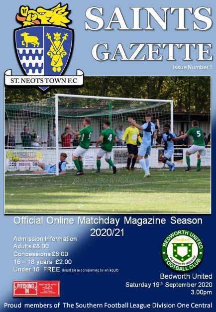 2020/21 Matchday Gazette – St Neots Town vs Bedworth United – Issue One