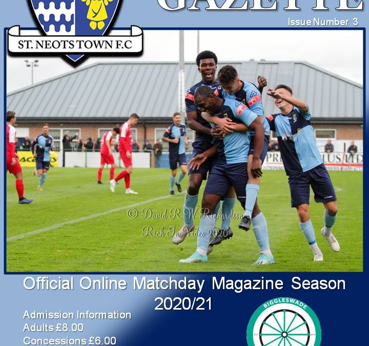 2020/21 Matchday Gazette – St Neots Town vs Biggleswade FC – Issue Three